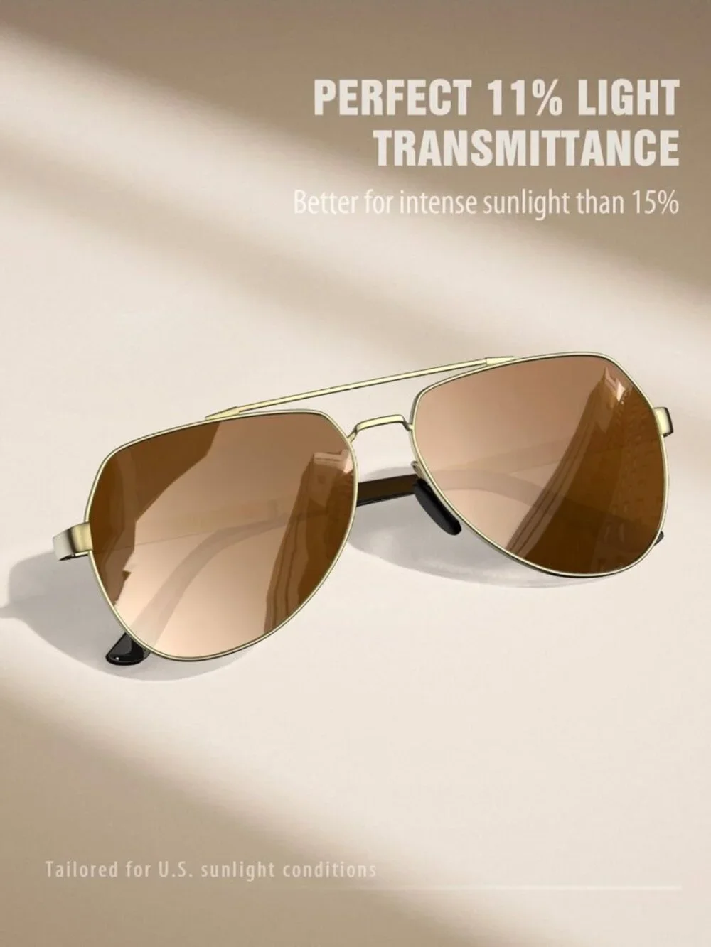 Classic Polarized Aviator Sunglasses for Men & Women | UV400, Lightweight